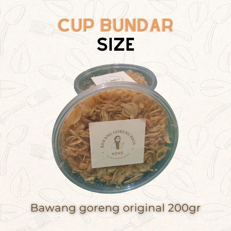 

Bawang Goreng Néné kriuk cup bundar
