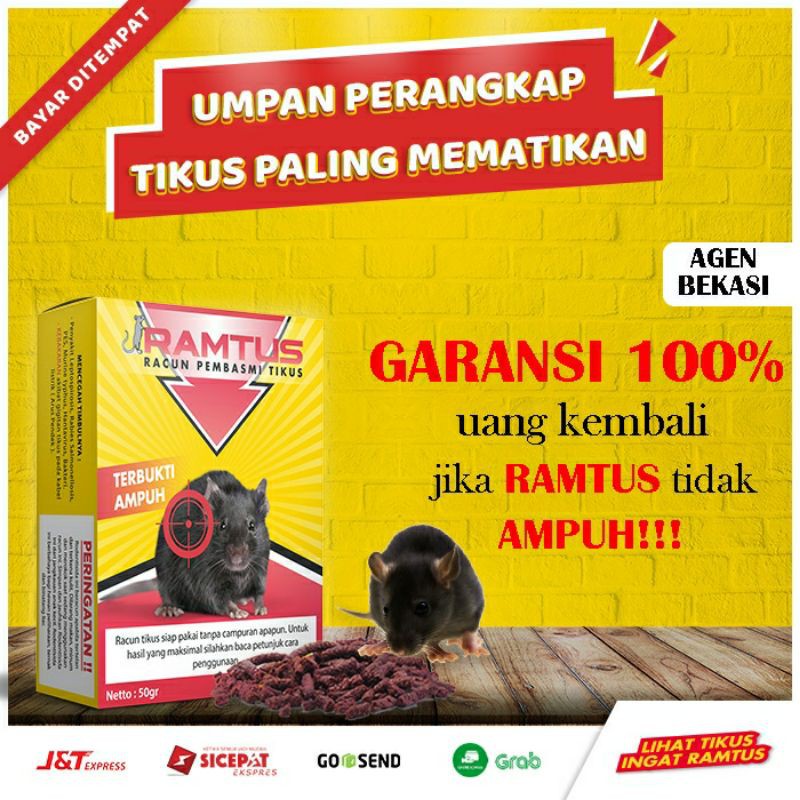 Racun Tikus Ampuh Ramtus Mati Kering Pengusir Pembasmi