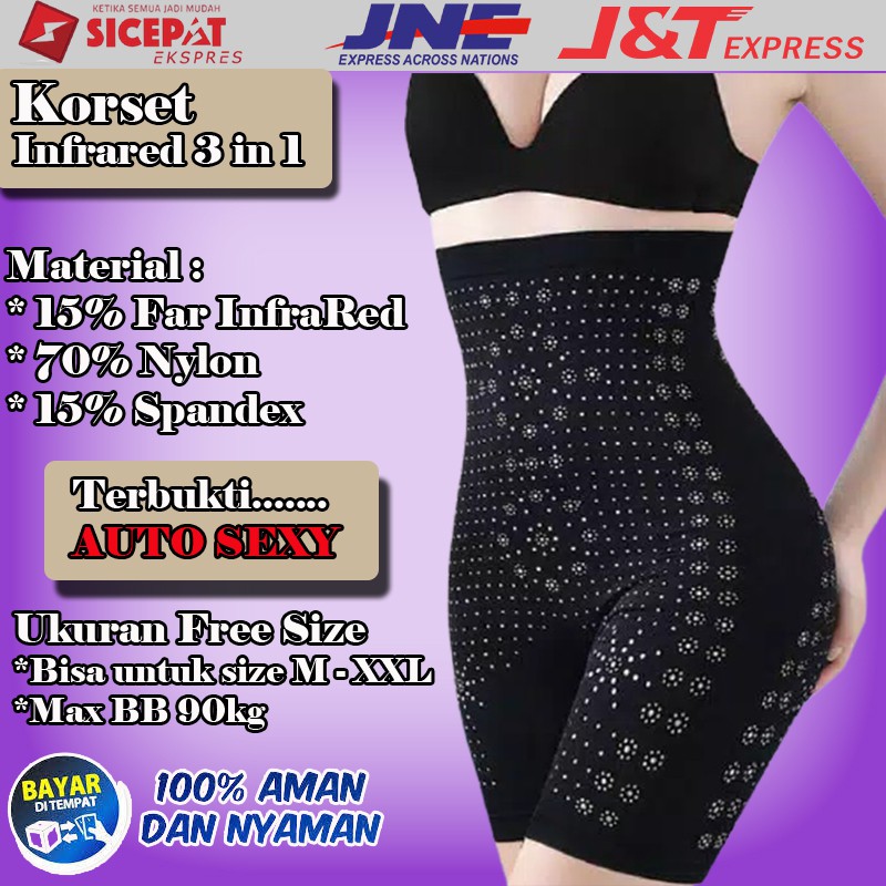  Korset  Celana  Pants Infrared 3in1 Pelangsing  Wanita 