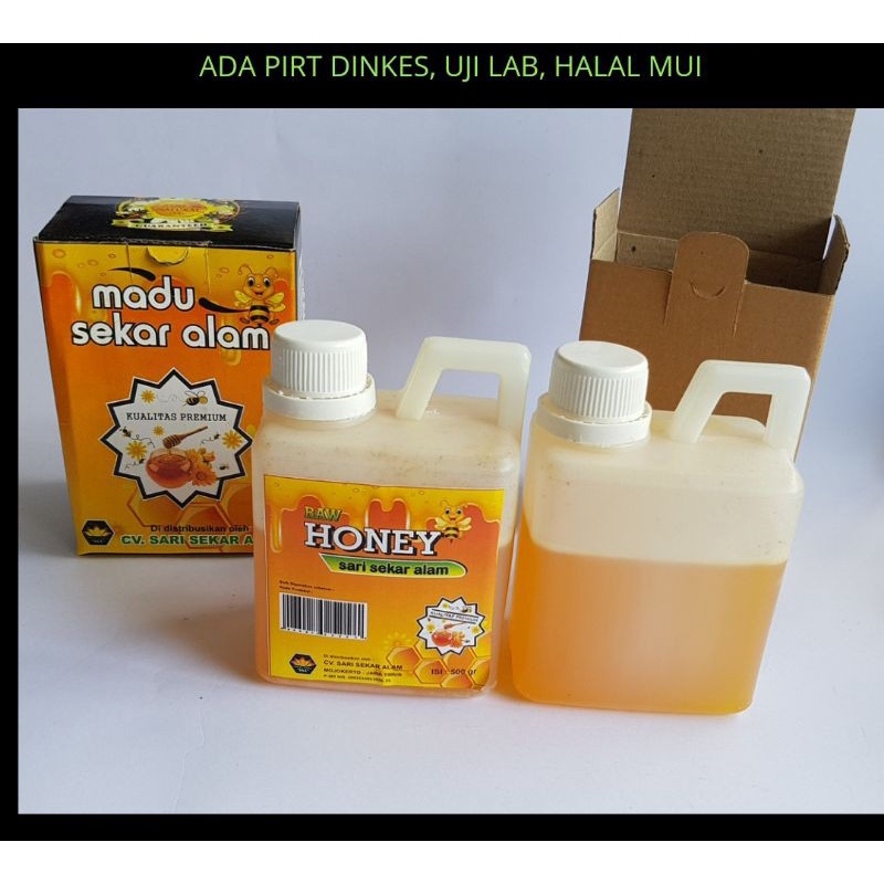 

MADU LEBAH MURNI Fresh Tanpa Diolah (500 Gram)/ Nektar MULTIFLORA (Asli 100%)