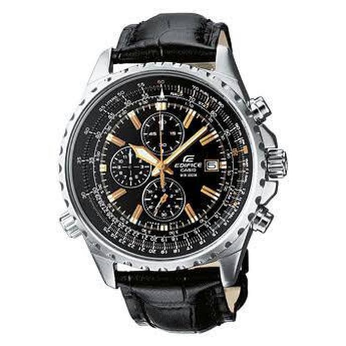 Jam Tangan Casio Edifice Original Pria EF-527L-1A Tali Kulit