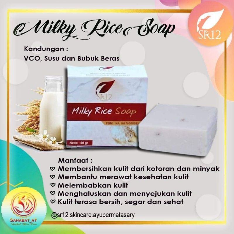 

SABUN BERAS SUSU HERBAL BERBPOM / SABUN WAJAH MENCERAHKAN / MILKY RICE SOAP SR12 / KULIT KOMBINASI