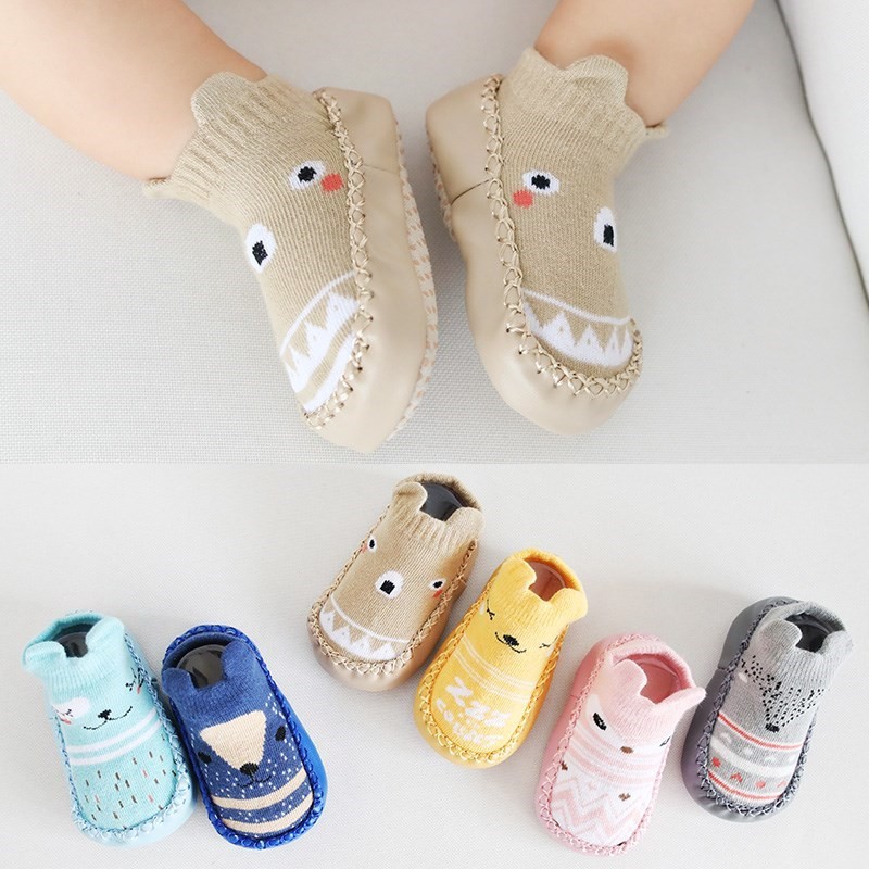 ELFYDO - Kaos Kaki Karakter Bayi Prewalker Anti Slip Sepatu Bayi Motif Kaos Kaki