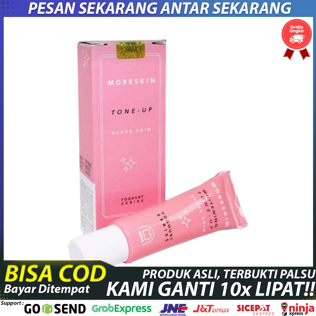 Krim Wajah MORESKIN Whitening Tone Up - Pemutih Wajah Cepat Glowing Aman BPOM