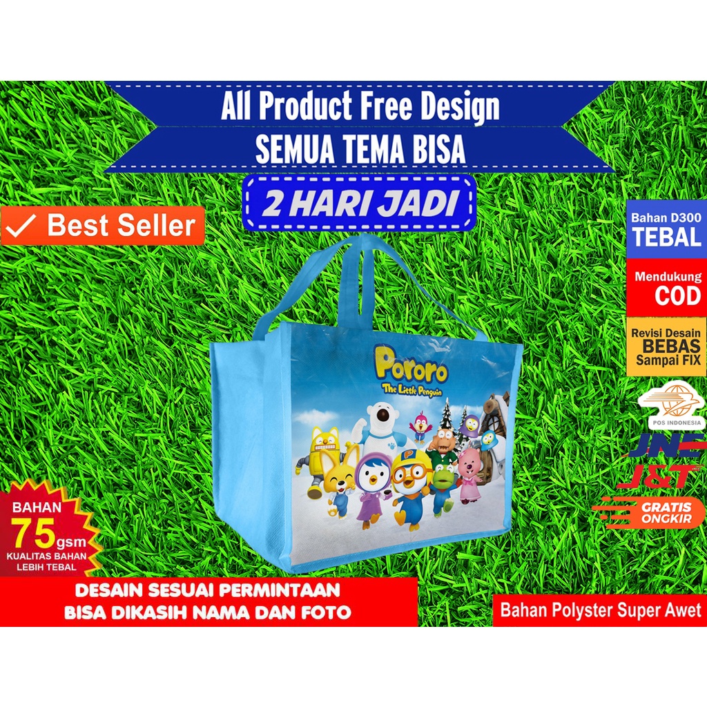 

Tas Ultah Murah Mewah / Tas Ulang Tahun Anak / Tas Ultah Anak Custom / Tas Ultah Custom / Tas Ultah Anak / Tas Ultah Goodie bag / Tas Ultah Anak / Tas Goodiebag Custom / Semua Tema Custom Bahan 75 GSM
