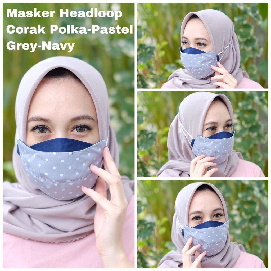  MASKER HIJAB  POLKADOT 3PLY MODIS Shopee Indonesia