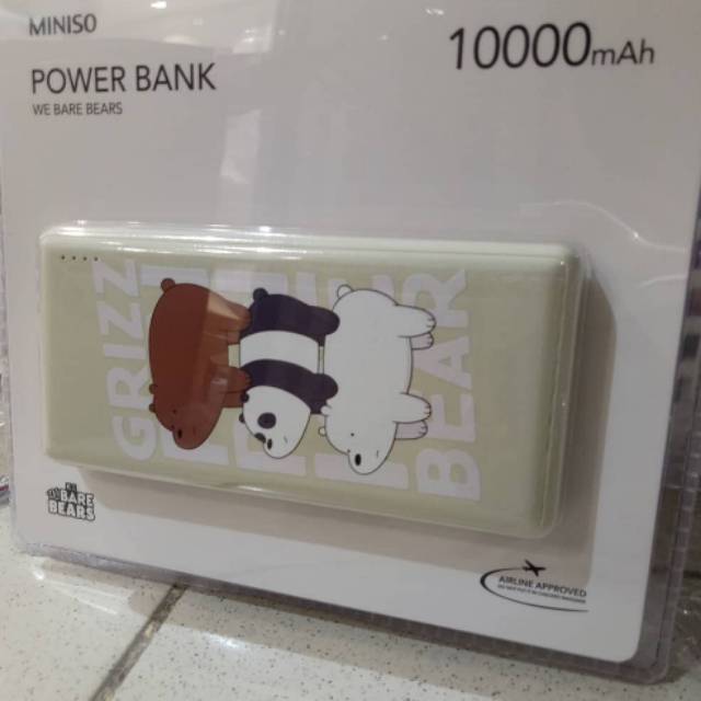 Miniso power bank we bare bears series 10000 MAh