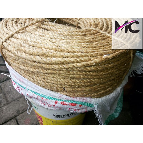 Tali Tambang Kecil 4mm 6mm 8mm Permeter Tampar Manila Goni Dadung Coklat Kapal Outbond Lomba Tarik