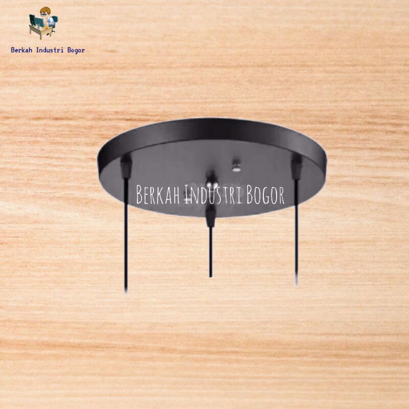 kop base plafon lampu gantung 3 cabang