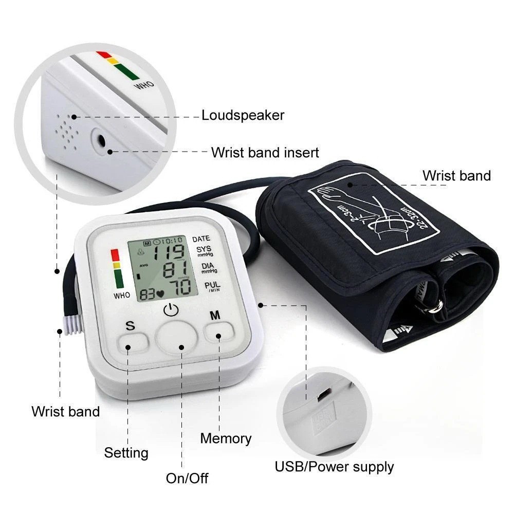 GS8pro Alat Cek Pengukur Tekanan Tensi Darah Digital Tensimeter Blood Pressure Lengan B46004 RAK-283