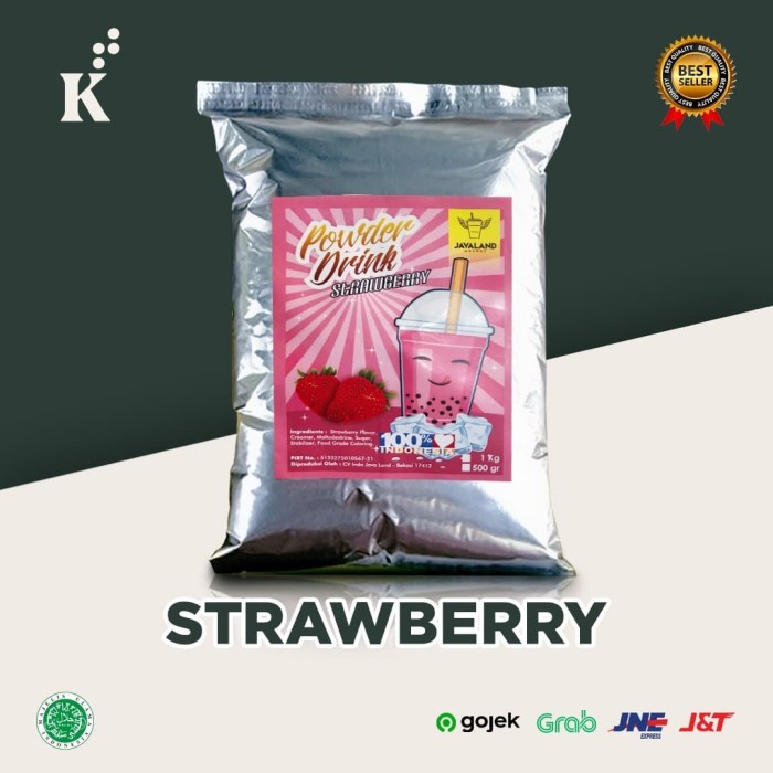 

BUBUK MINUMAN BUBBLE POWDER DRINK STRAWBERRY ORIGINAL JAVALAND 1KG