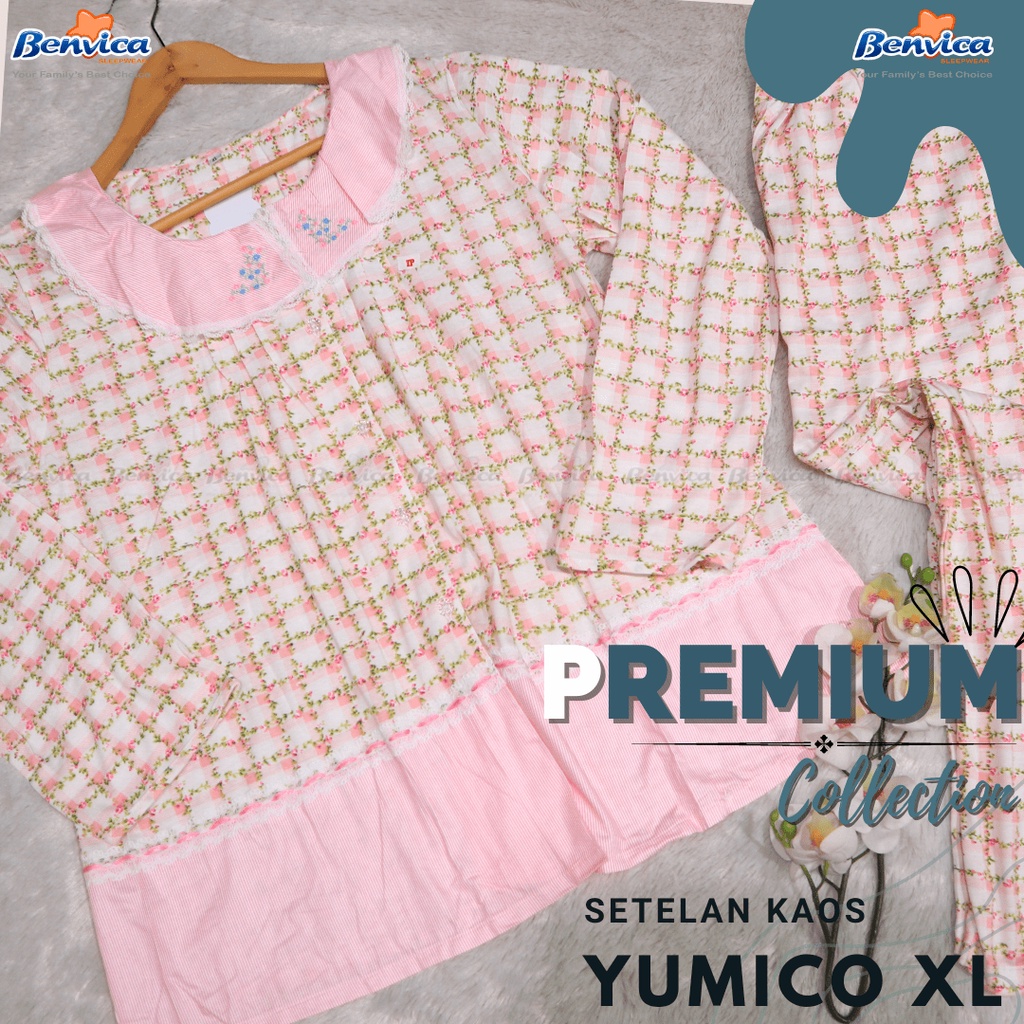 BAJU TIDUR PIYAMA LENGAN PANJANG XL YUMICO  KAOS PREMIUM