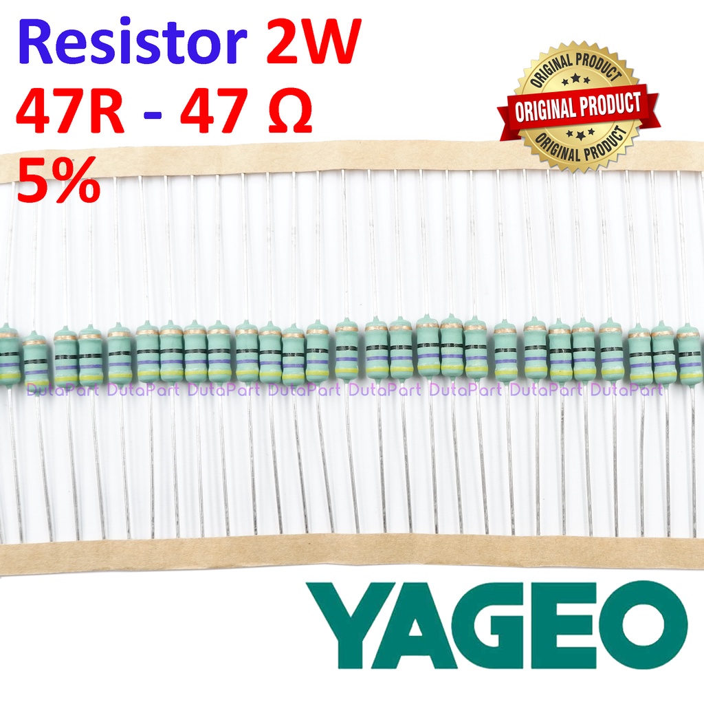 Resistor 47 Ohm 2 Watt 5% ORIGINAL YAGEO 2W 47R HIGH QUALITY