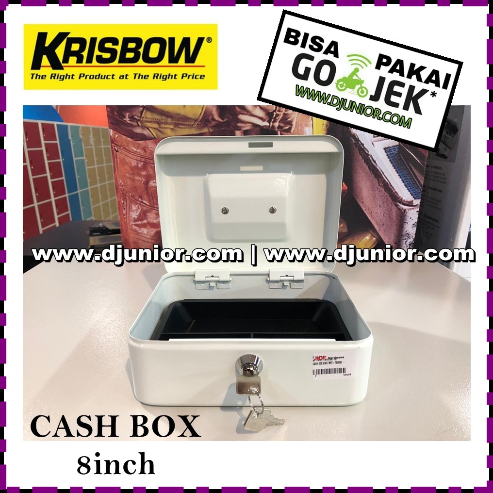 ACE KRISBOW - CASH BOX 20 CM / CASHBOX 8 INCH / SAFE DEPOSIT / BRANKAS