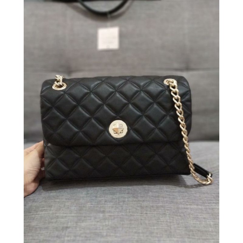 TAS WANITA HITAM RANTAI KATE SPADE NATALI MEDIUM HITAM