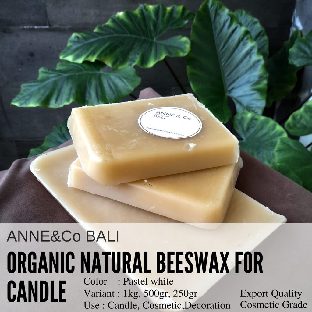 ANNE & Co BALI EXPORT QUALITY NATURAL BEESWAX FOR CANDLE ORGANIC NATURAL BEESWAX 100% FOR CANDLE
