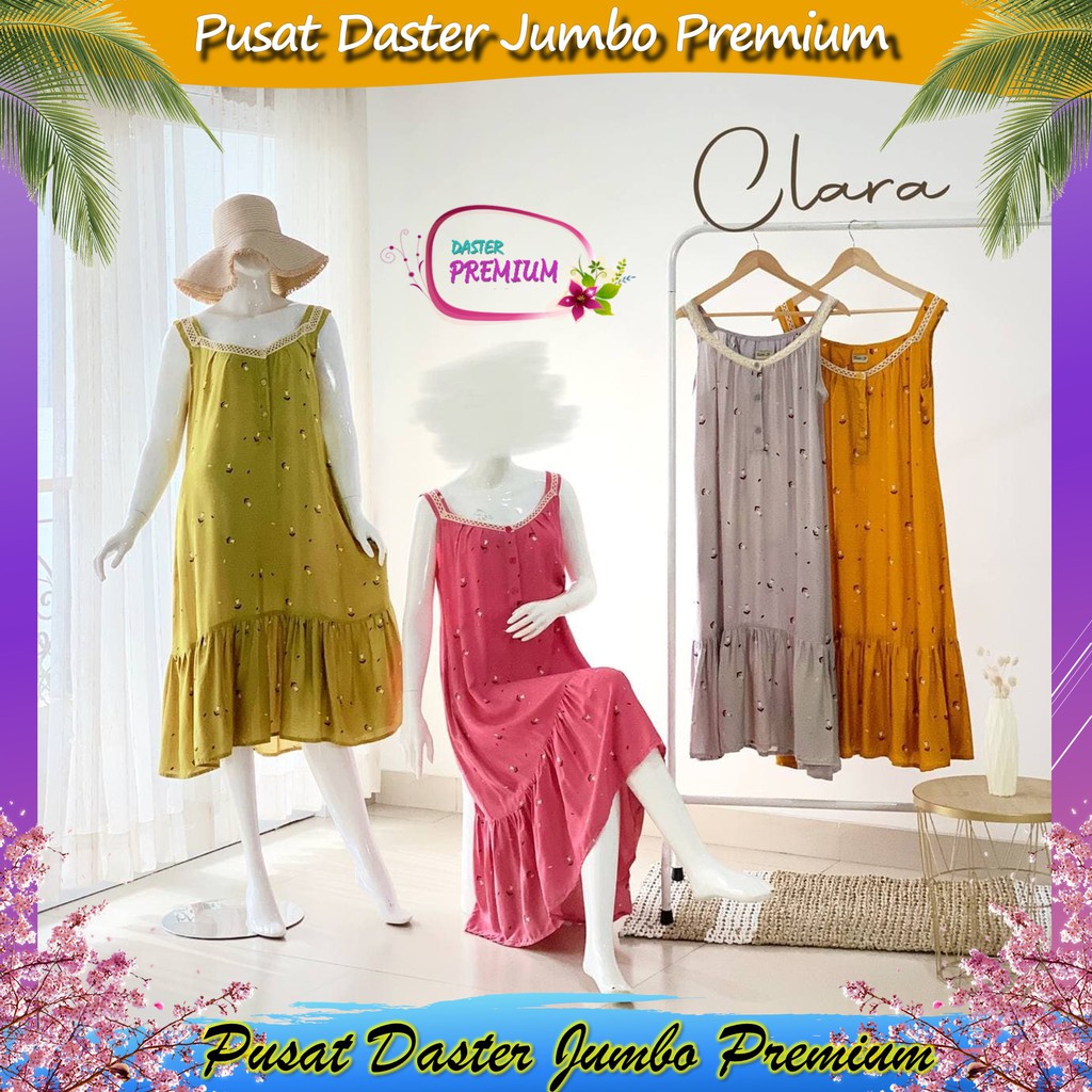 Daster Jumbo Arab Fifi Clara Katun Premium Busui Pendek Baju Rumah Wanita Seksi Tanpa Lengan Fashion