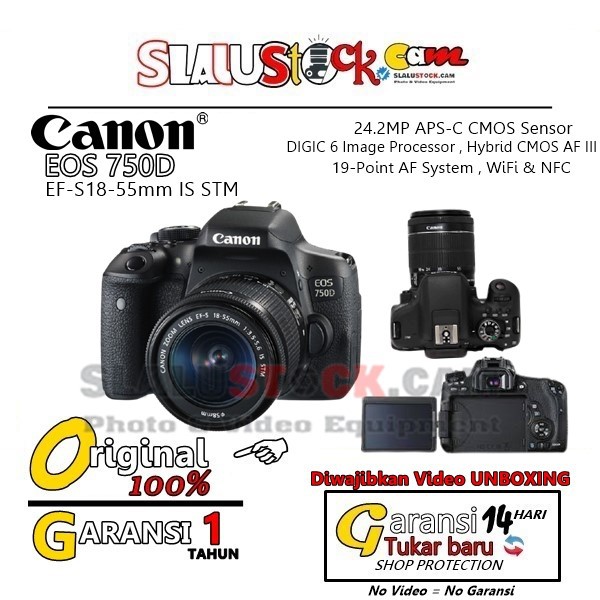 Canon EOS 750D kit EF-S 18-135mm IS STM / Camera Canon 750D Kit