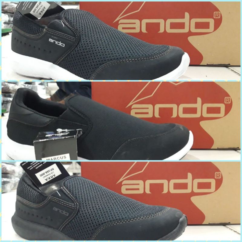 Sepatu Slip On Ando  ARKA & MARCUS/ Slip On Cowok Original by Ando