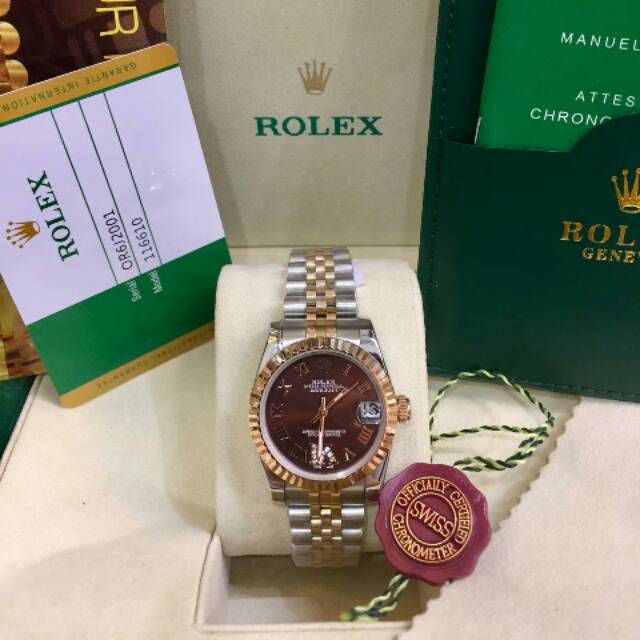 Jam tangan wanita ROLEX DATEJUST AUTOMATIC PREMIUM 3.1MM