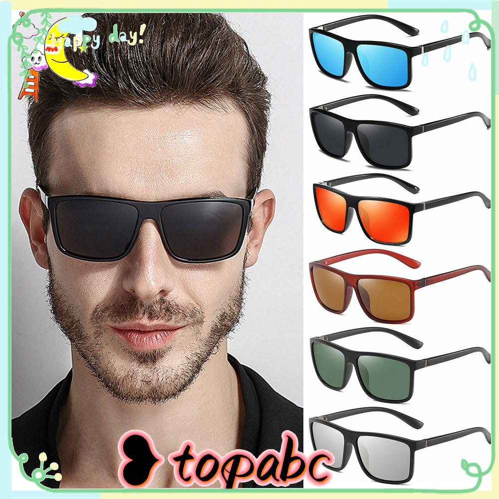 TOP Outdoor Men's Driving Sunglasses Racing UV400 Polarized Sunglasses for Men Women Fishing Eyewear Sports Vintage Square Sun Glasses