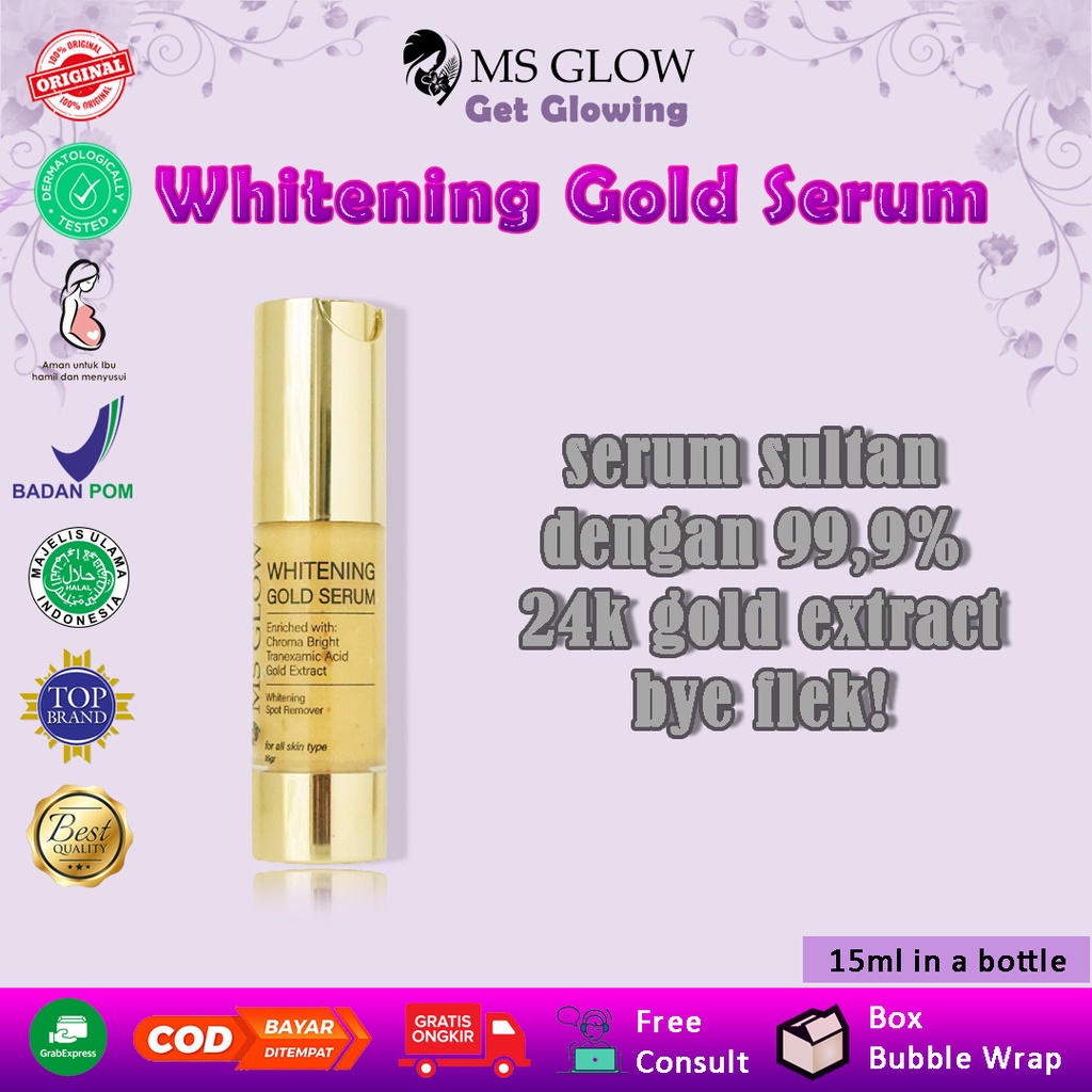 serum flek hitam bandel gold  menahun ampuh aman 100% ibu hamil menyesui tanpa mercury ms glow origi