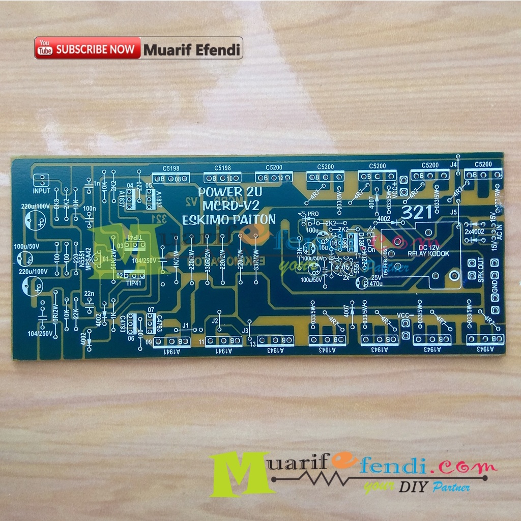 PCB Power Amplifier MCRD V2 TEF ESKIMO 2U 20cm LOW SUB 321