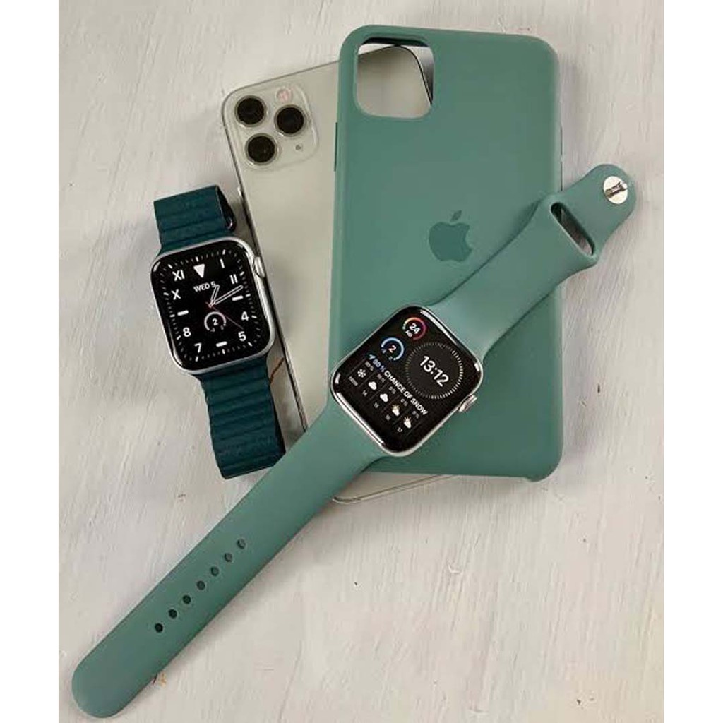 Tali Jam iwatch Apple Watch Sport Silicone Strap Rubber Band 38mm 40mm - Pine Green