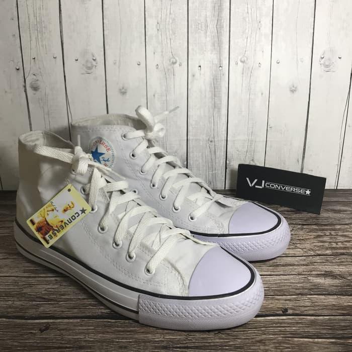 SEPATU PRIA SEPATU SEKOLAH CASUAL PRIA WANITA CONVERSE ALL STAR HIGH TINGGI MURAH - ABU-ABU MUDA, 37