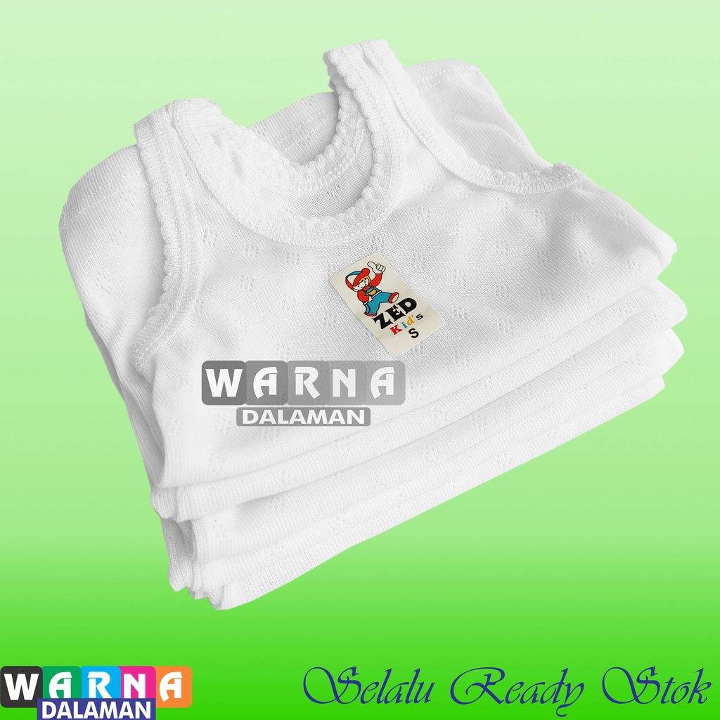 4 Pcs Singlet Putih Anak Perempuan dan Laki Laki Usia 0-15 Tahun Khusus Warna Putih Bahan Jala WARNA DALAMAN