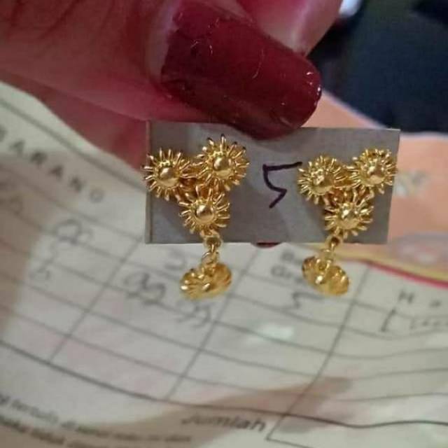 Anting Mataharii Mas London LM 24K. Kadar 99,99%