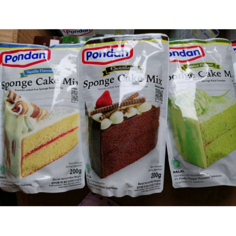 

Pondan sponge cake