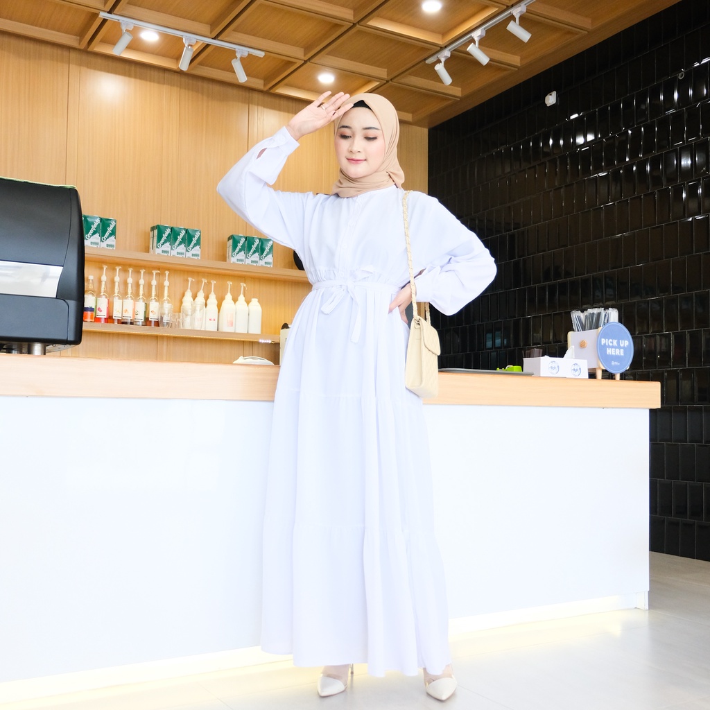 (AMD) GAMIS BREZANI MIDI LONG DRESS REMAJA RUFFLE WOLFIS