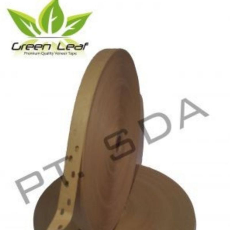 Gummed Tape Lakban Veneer Green Leaf 15/16 X 550 M Murah