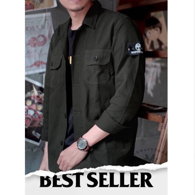 jaket canvas trucker