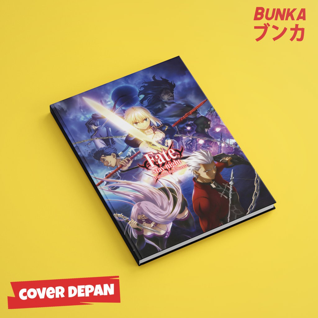 

Notebook Anime Fate Stay Night Unlimited Blade Works Hardcover A5 Buku Tulis Catatan Note Agenda