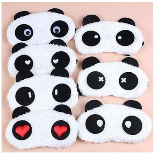 Penutup Mata Tidur Karakter Panda / Eye Cover Cute Panda / Sleeping Eye Panda Lucu