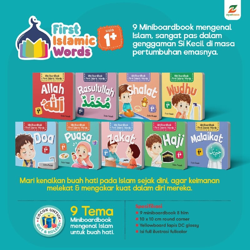 Paket Boardbook Mini First Islamic Word untuk Anak