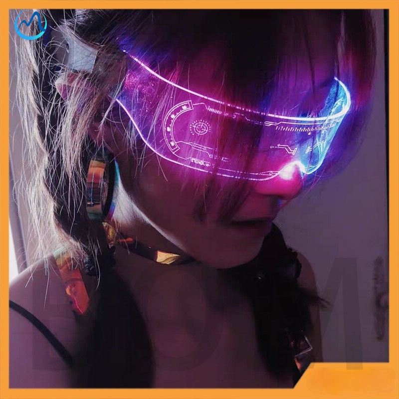 Colorful led luminous glasses for disco Bar Ktv Judy Concert Music Festival Luminous Birthday Gift Glasses for DJ DS Party Glasses/clear