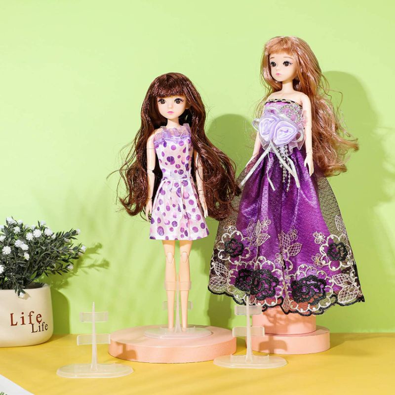 STAND KAKI BONEKA PIVOTAL BARBIE / CURVY / BJD BABY - TRANSPARANT