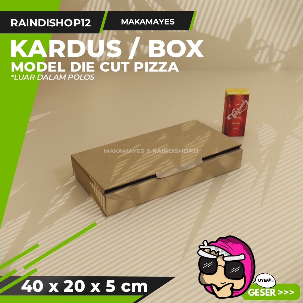 

(MIN 5 PCS) BOX 40 X 20 X 5 CM KARDUS DIE CUT PIZZA KEMASAN PACKAGING KADO