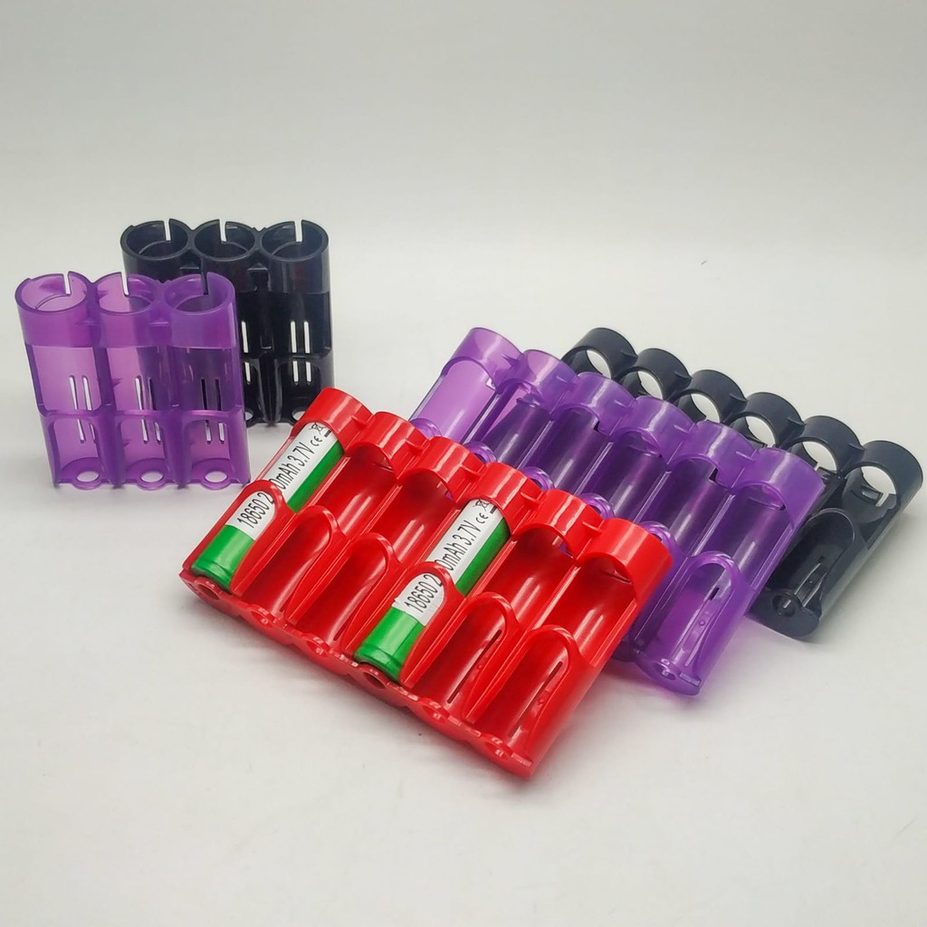 Efest Battery Holder 18650 Case 3 6 Slot Black Red Violet Pelindung Baterai PC3 PC6 PC Tempat Wadah