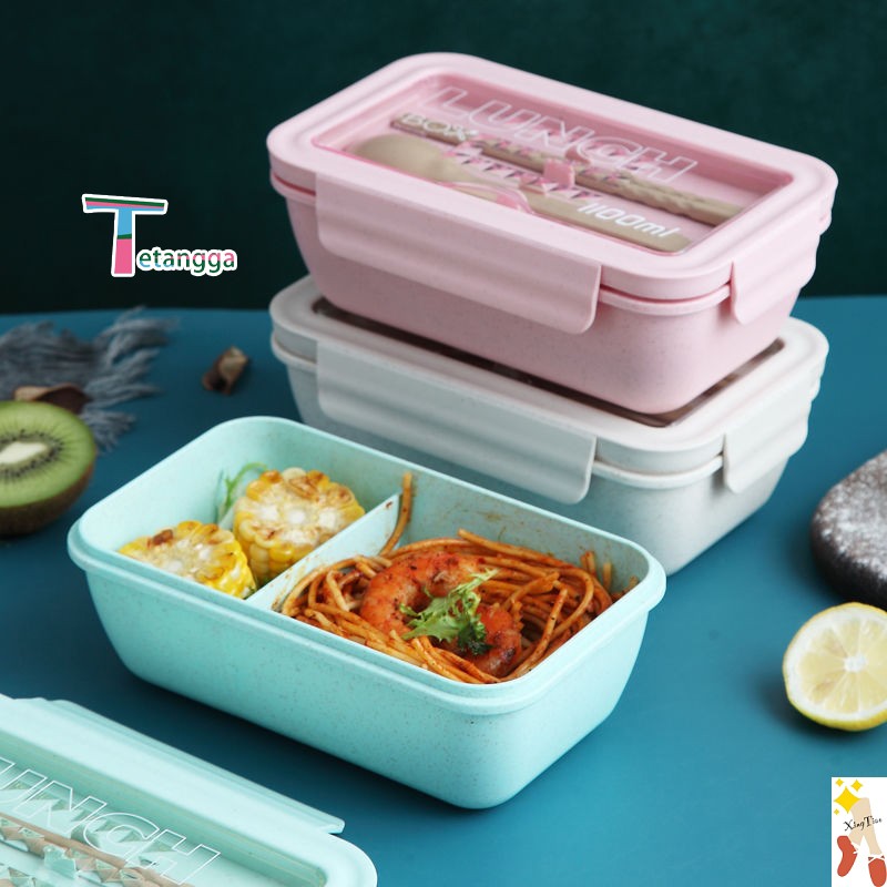 Kotak Makan Lunchbox Gandum Lunchbox Sekat / Kotak Bekal Makan Gandum Tetangga VS-36