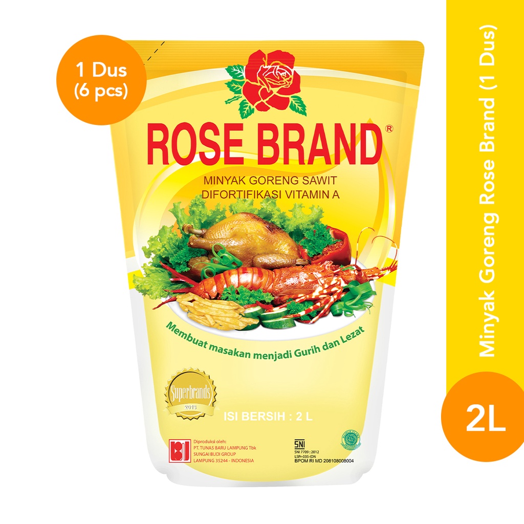 bundle minyak goreng rose brand 2 liter   1 dus 
