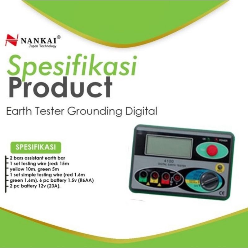 Earth Tester pengukur resistansi grounding