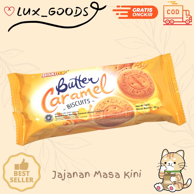 

LUX_GOODS - BUTTER CARAMEL 55gr Biskuit Kue Kering Anak Dewasa Enak Renyah Biscuit Rasa Manis Gurih