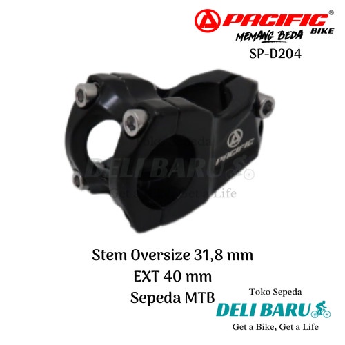 Pacific Stem dudukan stang oversize 31-8 mm ext 40 fork OS sepeda MTB - New Ori