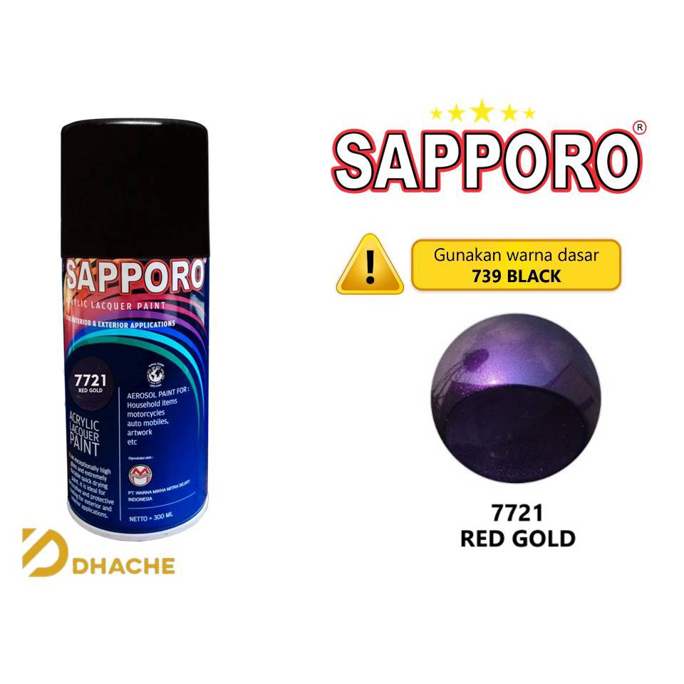 Cat Semprot Sapporo Bunglon 7721 Red Gold / Pilok / Pylox / Pilox 300 ml