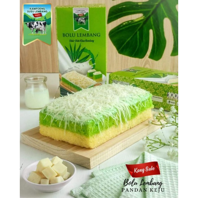 

Bolu Lembang Kang Sule Pandan keju (Bisa ke luar kota,luar P.jawa)