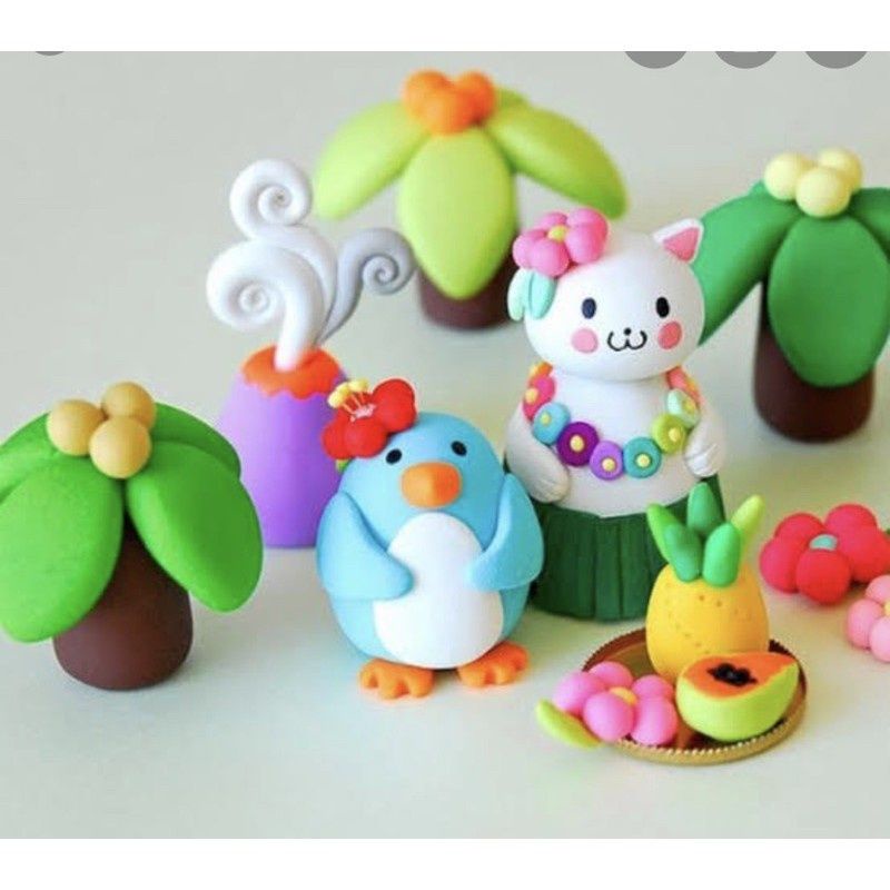 Polymer Plastisin Set 12in1 Clay Mainan Anak Edukasi Lilin Mainan Anak